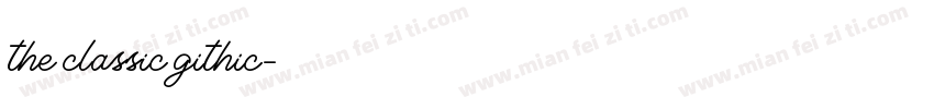 the classic githic字体转换